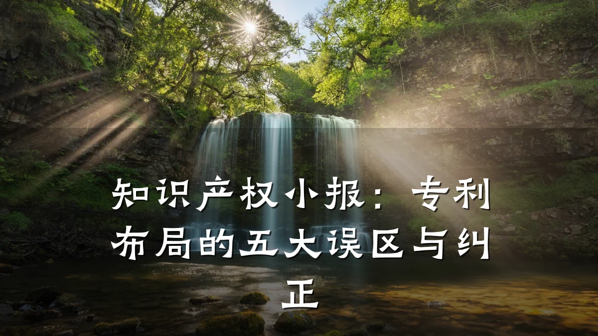 知识产权小报：专利布局的五大误区与纠正