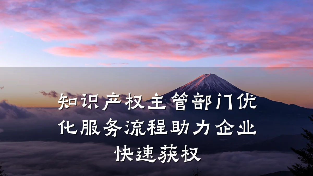 知识产权主管部门优化服务流程助力企业快速获权